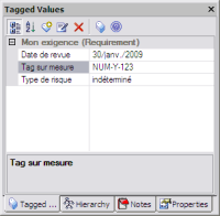 tagged value masque de saisie