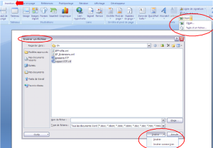 inserer un fichier rtf dans word - enterprise architect