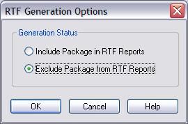 rtf options - enterprise architect