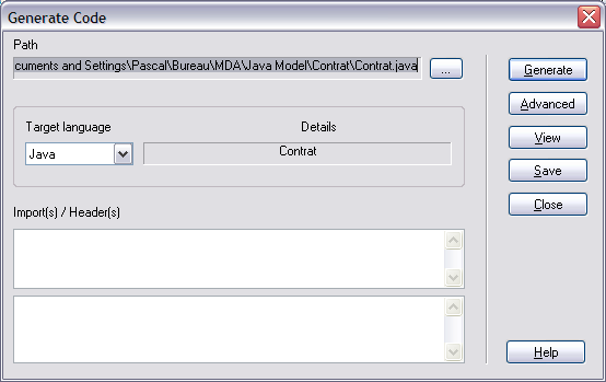 generate code - enterprise architect